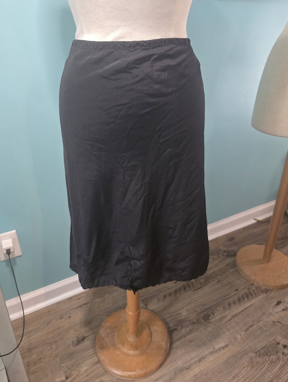 Vintage Black Odette Barsa Half Slip or Skirt